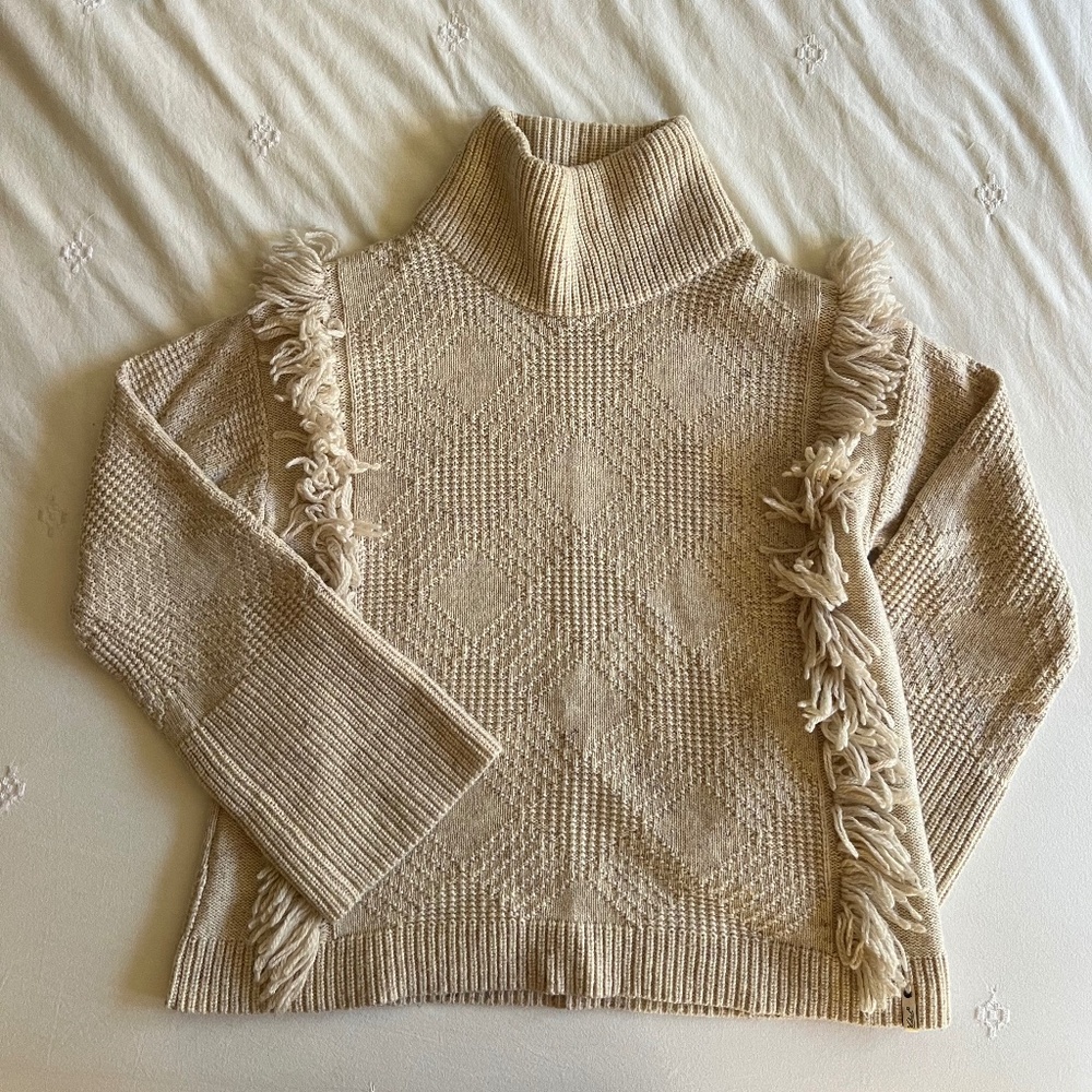 Woolrich Cream Turtleneck Sweater Size M